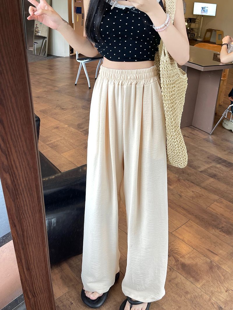 Loose Small Idle Style Walking Pants Casual Wide-leg Pants