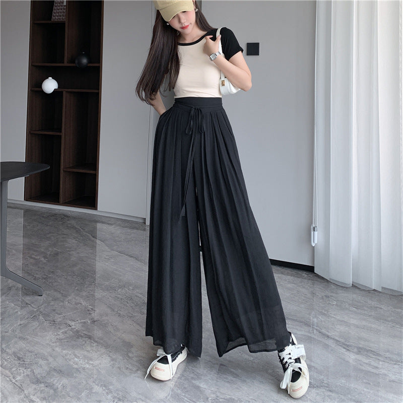 Hong Kong Style Loose Drooping Wide Leg Pants