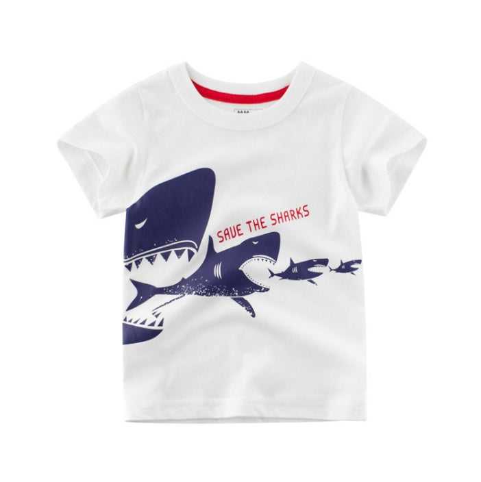 Korean boys cotton t-shirt summer style