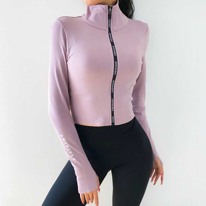 Long Sleeve Slim Short Yoga Jacket Slimming Training