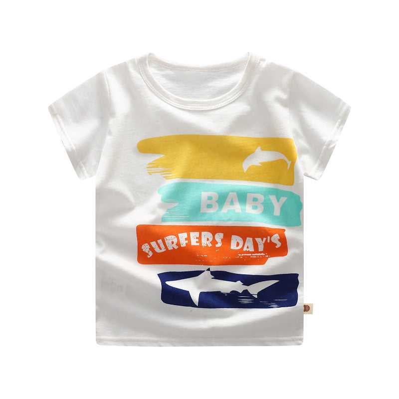Summer Children's Short-sleeved T-shirt Cotton Cartoon 