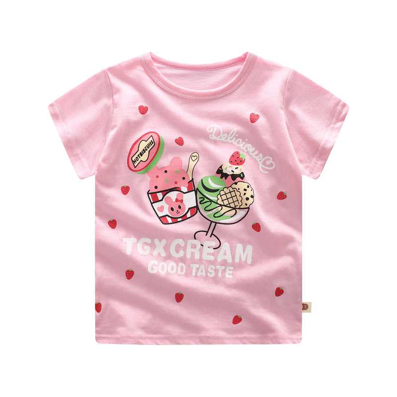 Summer Children's Short-sleeved T-shirt Cotton Cartoon 