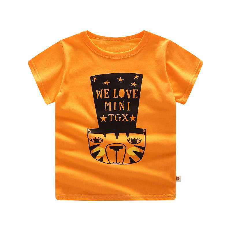 Summer Children's Short-sleeved T-shirt Cotton Cartoon 