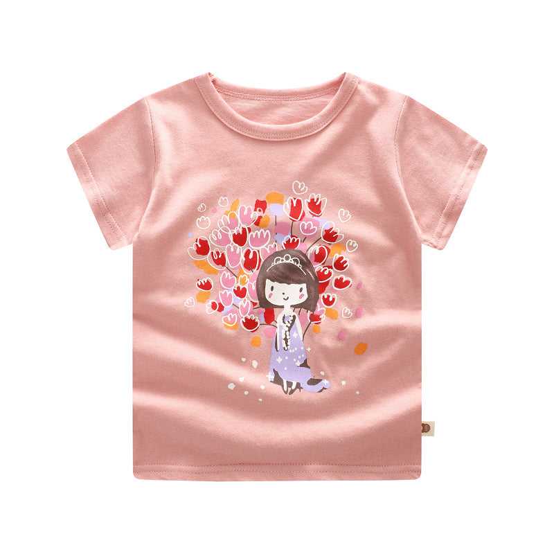 Summer Children's Short-sleeved T-shirt Cotton Cartoon 