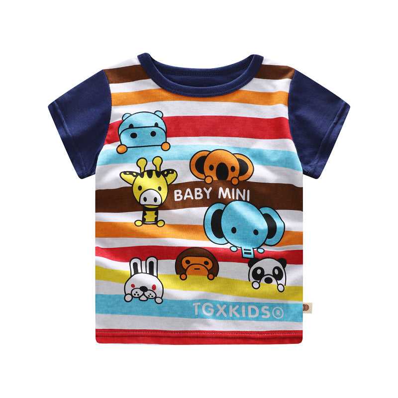 Summer Children's Short-sleeved T-shirt Cotton Cartoon 