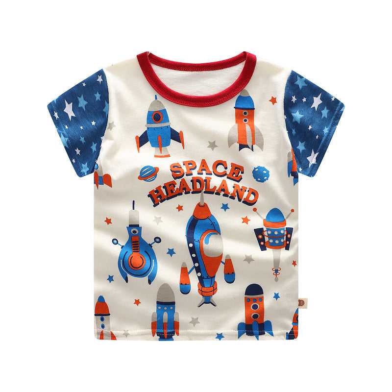 Summer Children's Short-sleeved T-shirt Cotton Cartoon 