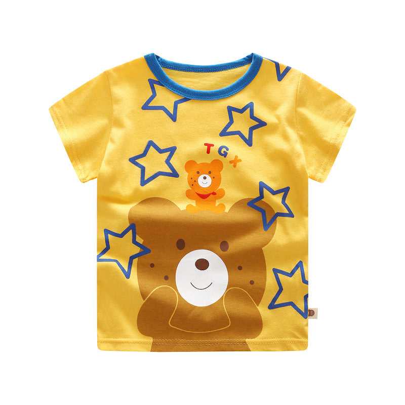 Summer Children's Short-sleeved T-shirt Cotton Cartoon 