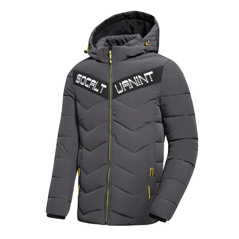 Casual hooded down jacket