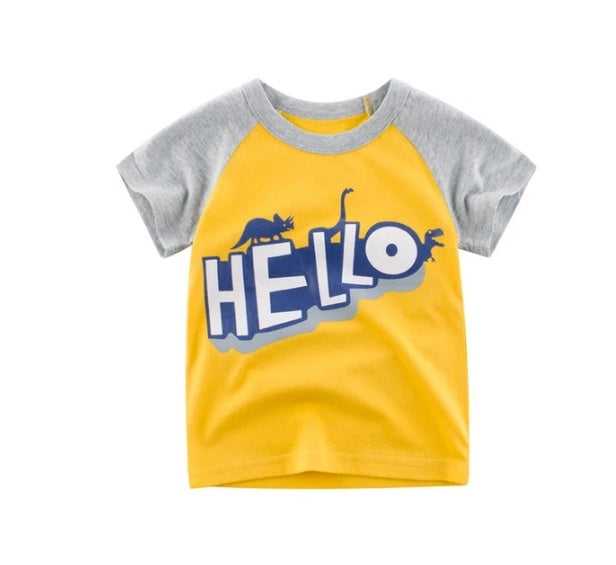 Korean boys cotton t-shirt summer style