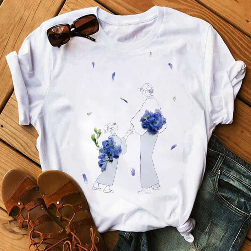 Letters Cute Clothing Women's Short Sleeved T-shirts