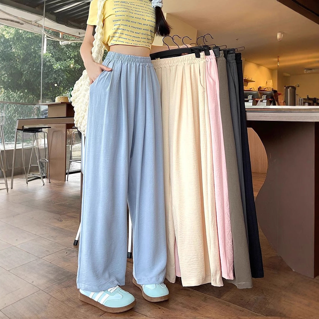 Loose Small Idle Style Walking Pants Casual Wide-leg Pants