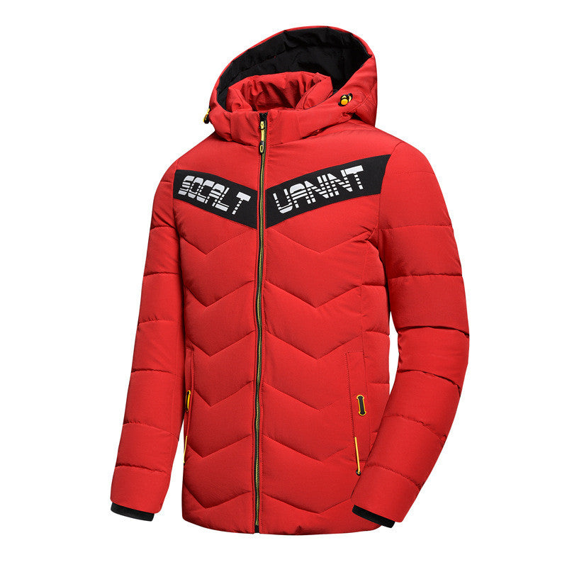Casual hooded down jacket