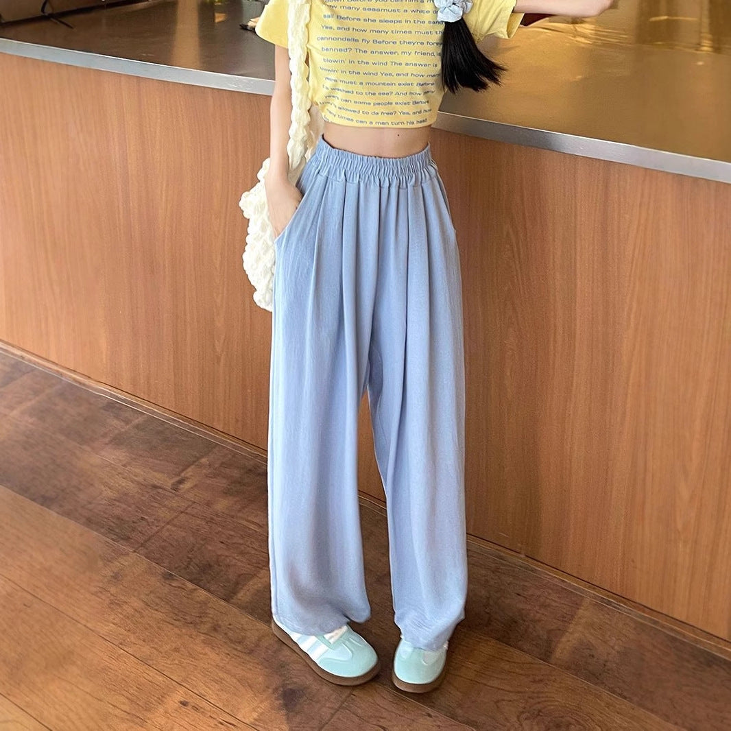Loose Small Idle Style Walking Pants Casual Wide-leg Pants
