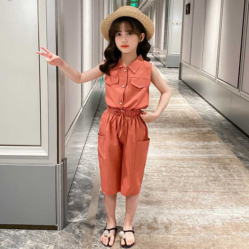 Girls two-piece suit casual fashion