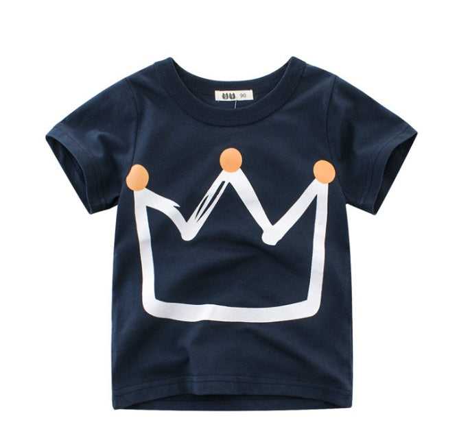 Korean boys cotton t-shirt summer style