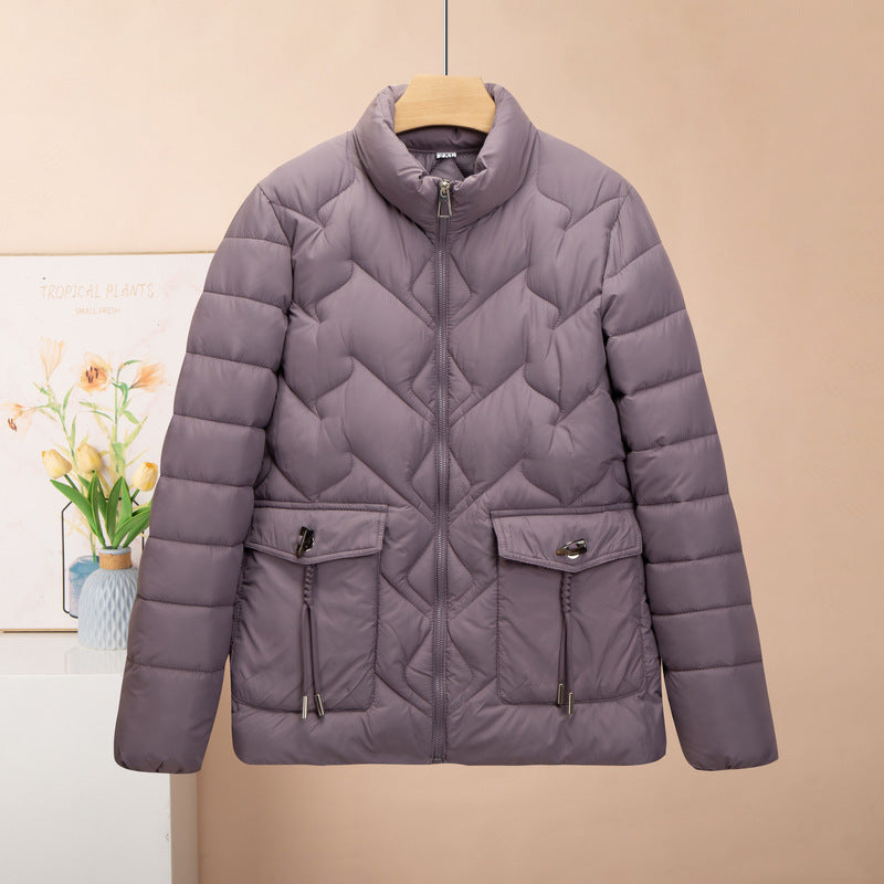 Women's Solid Color Short Thick Cotton Jacket