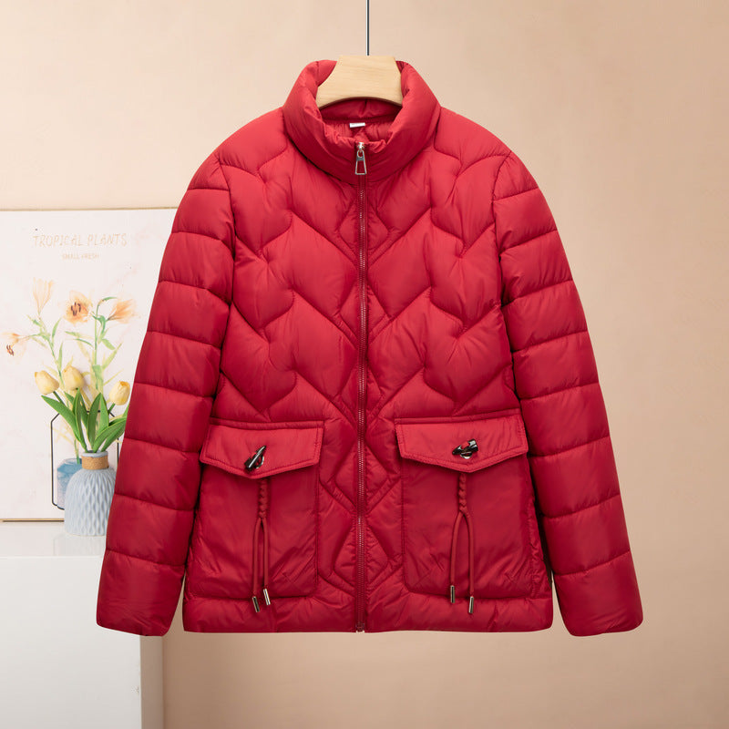 Women's Solid Color Short Thick Cotton Jacket