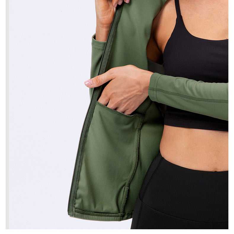 Tight Stretch Running Zipper Bodysuit Long Sleeve