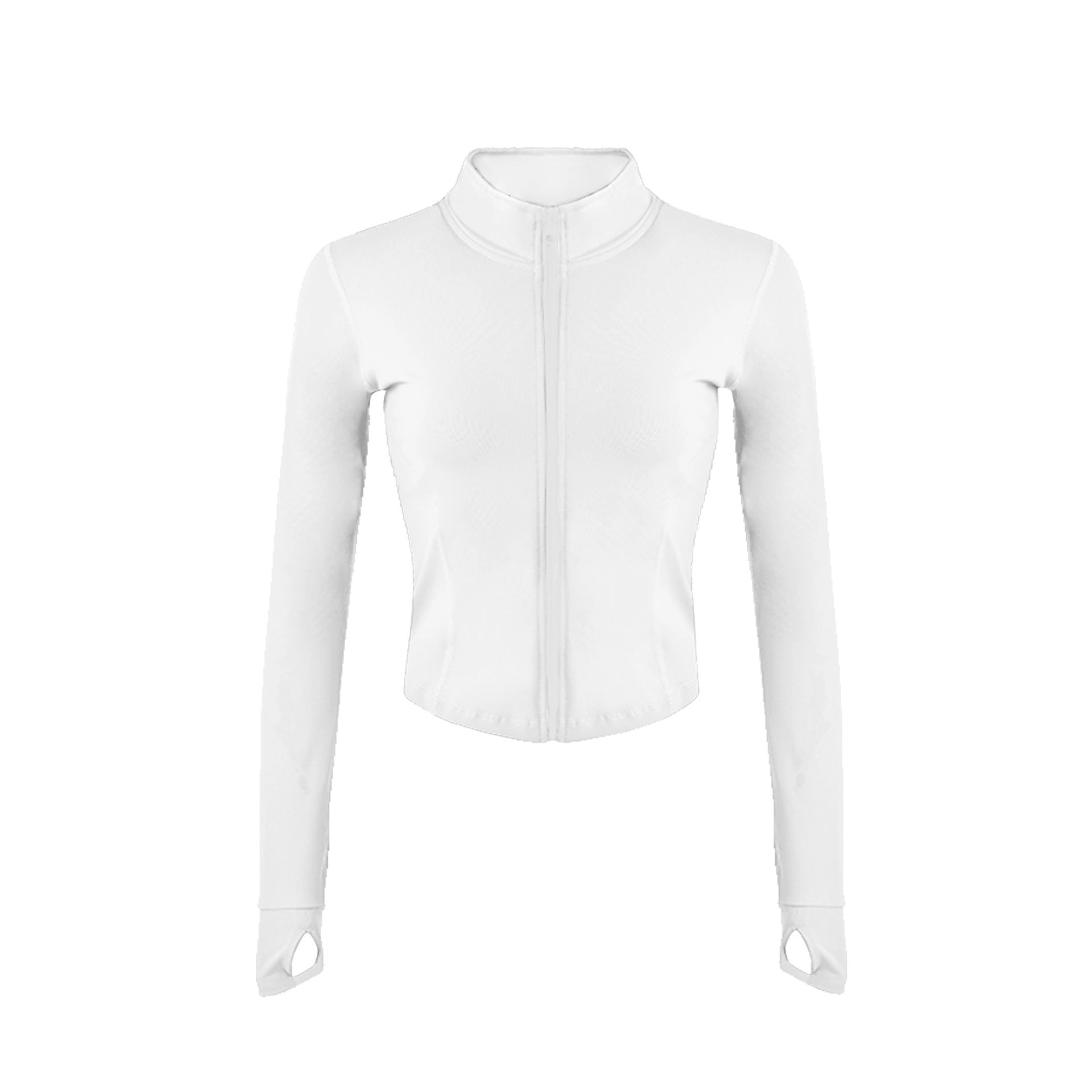 Women's Outdoor Running Stretch Tight Zip Long Sleeve Top