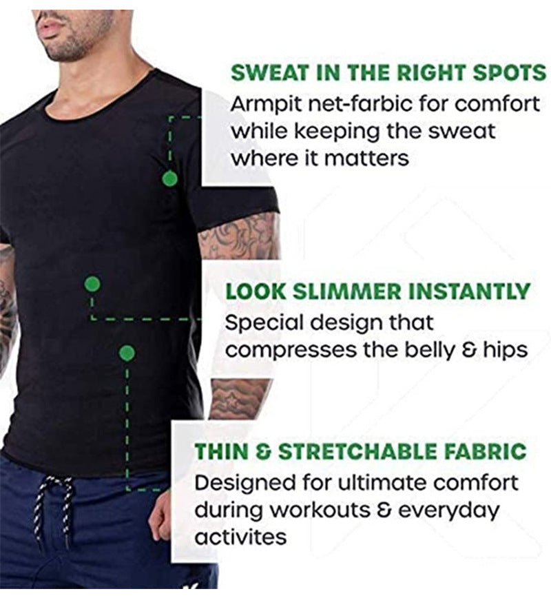 Underwear Health Sports Body Tight Body Shaper Short Sleeve Corset Sweat Top