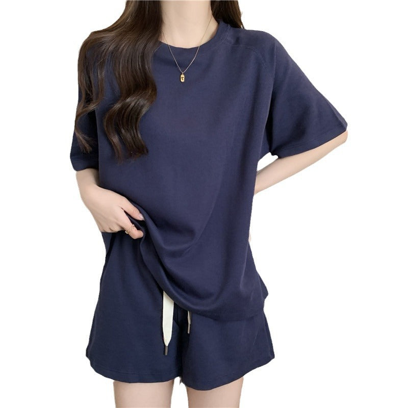 All-matching Solid Color Two-piece Set