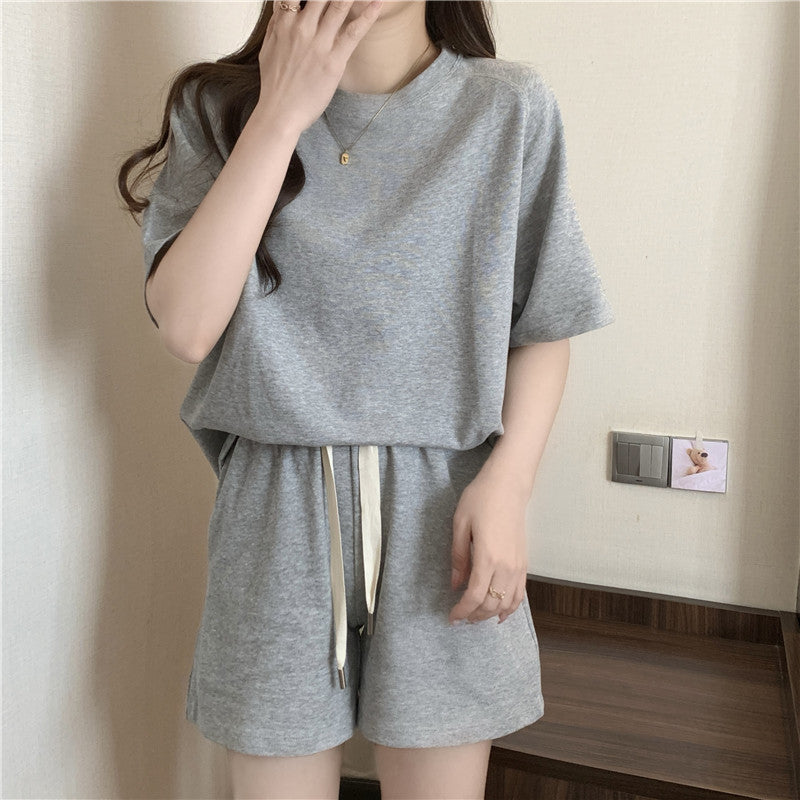 All-matching Solid Color Two-piece Set