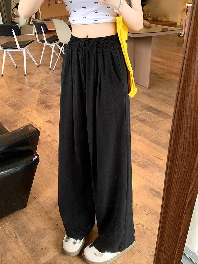Loose Small Idle Style Walking Pants Casual Wide-leg Pants
