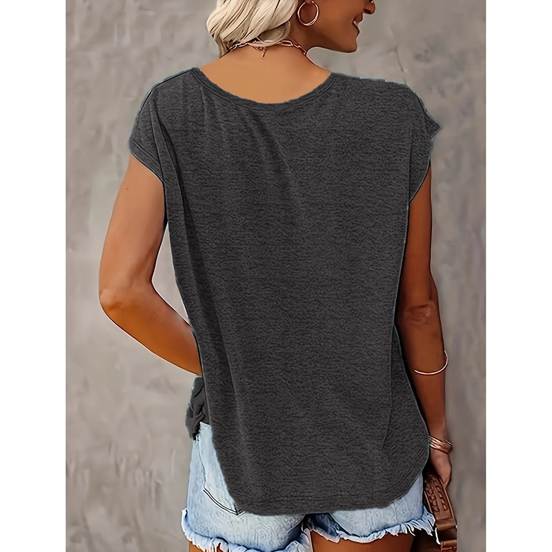 2-Pack Women's Floral T-Shirts Be Kind Wildflowers Graphic Print Casual V-Neck Tee Tops