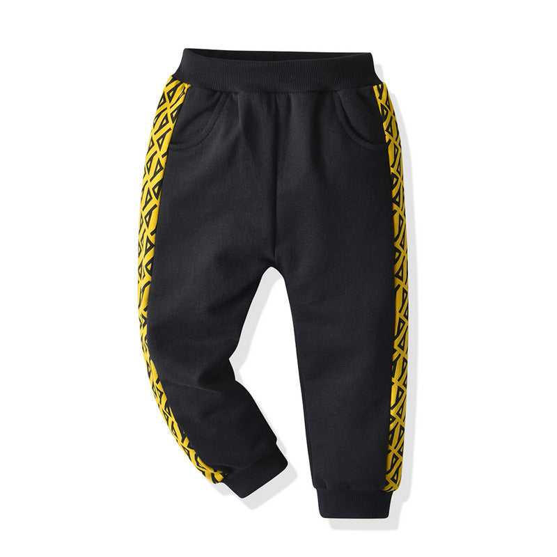CUHK Kids Black Long Sleeve Zipper Top & Pants Set