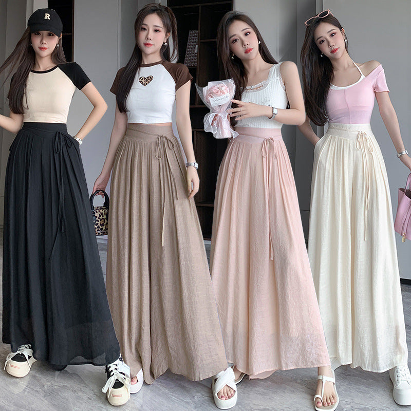 Hong Kong Style Loose Drooping Wide Leg Pants