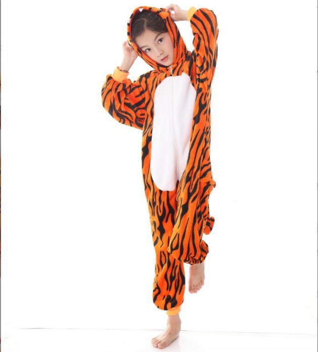 Children's Cartoon Animal One-piece Pajamas Flannel