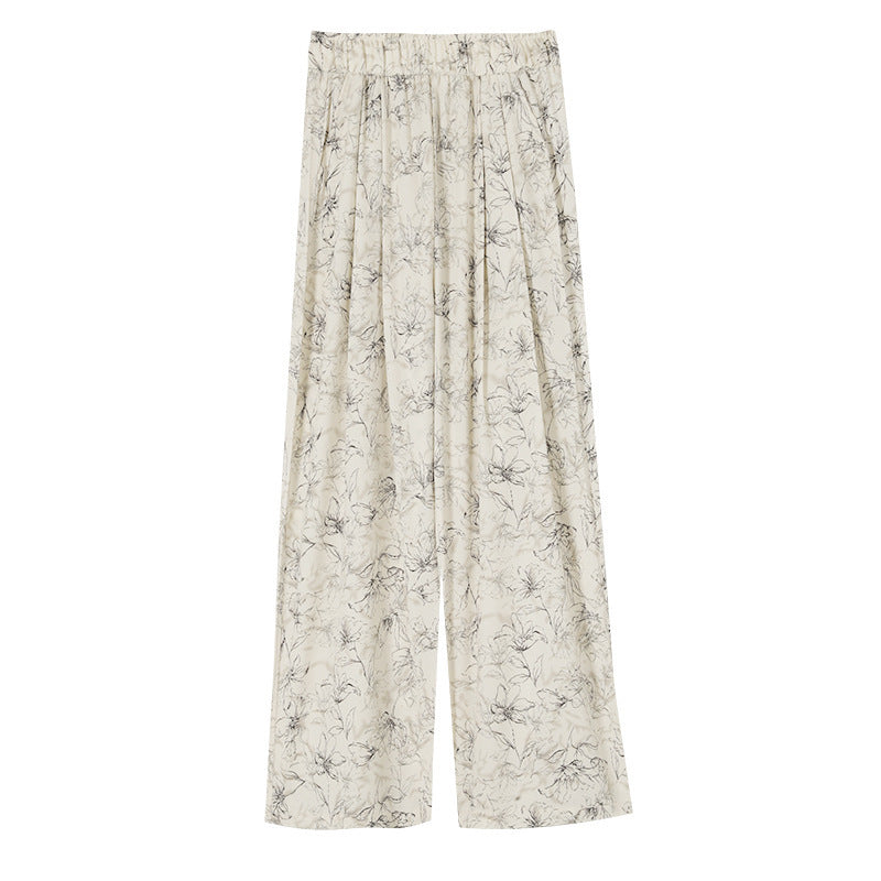 Women's Chinese-style Ink Painting Wide-leg Pants