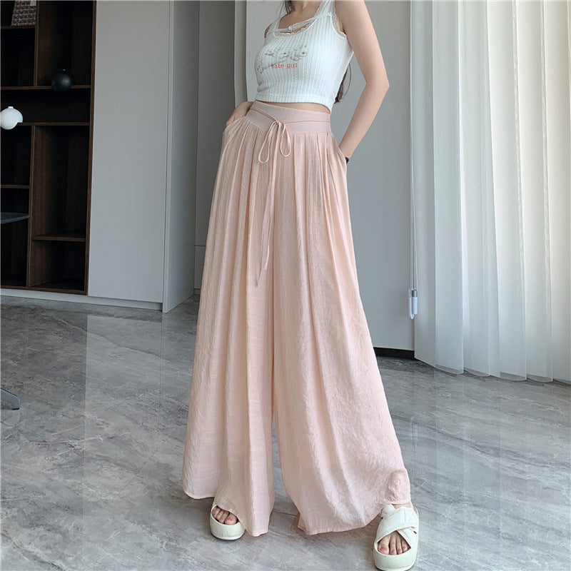 Hong Kong Style Loose Drooping Wide Leg Pants